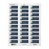 Elegante Witte Bloemen Rozen en Hydrangeas Bruilof Etiket (Full Sheet)