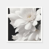 Elegante witte bloemen servetten van papier (Voorkant)