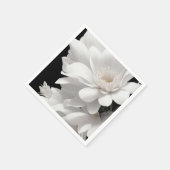 Elegante witte bloemen servetten van papier (Hoek)