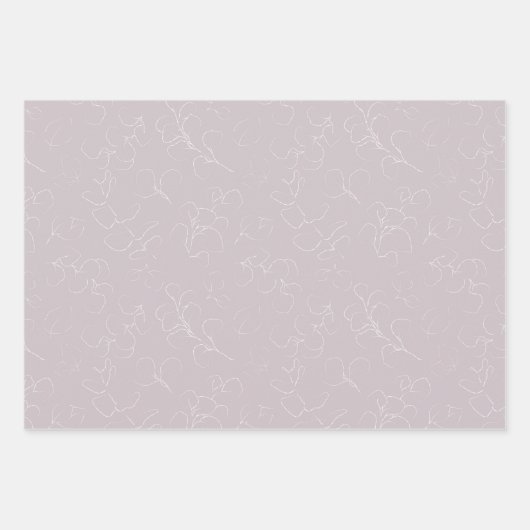 Elegante Witte Bloemen Vrijgezellenfeest bruiloft Inpakpapier Vel (Voorkant 2)