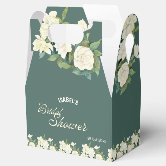 Elegante witte bloemen Vrijgezellenfeest gunst doz Bedankdoosjes (Geopend)