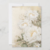 Elegante witte bloemen Vrouwen 50e verjaardag Kaart (Achterkant)