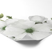 Elegante Witte Bloemen Welkom Trouwbord Poster (Hoek)