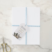 Elegante witte bloemen winter bruiloft dank u cadeaulabel (Met Touw)