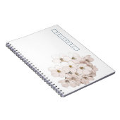 Elegante witte bloemenaquarel notitieboek (Rechterzijde)
