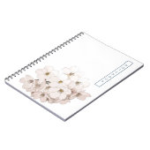 Elegante witte bloemenaquarel notitieboek (Linkerzijde)
