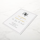 Elegante witte bloemenbewaar de datum Folie Kaart (Gedraaid)