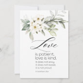 Elegante witte bloemenbijbel vers Christelijke bru Kaart (Achterkant)