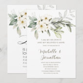 Elegante witte bloemenbijbel vers Christelijke bru Kaart (Voorkant / Achterkant)