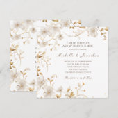 Elegante witte bloemenbijbel vers Christelijke bru Kaart (Voorkant / Achterkant)