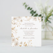 Elegante witte bloemenbijbel vers Christelijke bru Kaart (Staand voorkant)