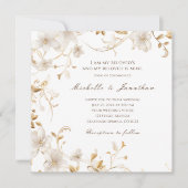 Elegante witte bloemenbijbel vers Christelijke bru Kaart (Voorkant)