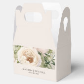 Elegante witte bloemenboeket Waterverf Bedankdoosjes (Geopend)