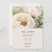 Elegante witte bloemenboeket Waterverf Kaart (Voorkant)