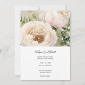 Elegante witte bloemenboeket Waterverf Kaart (Voorkant)