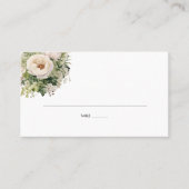 Elegante witte bloemenboeket Waterverf Plaatskaartje (Voorkant)