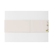 Elegante witte bloemenboeket waterverf  uitnodigingen wikkel (Achterkant Voorbeeld)