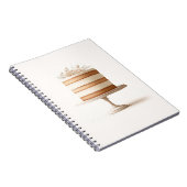 Elegante witte bloemencake trouwgastenboek notitieboek (Rechterzijde)