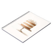 Elegante witte bloemencake trouwgastenboek notitieboek (Linkerzijde)