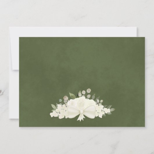 Elegante witte bloemencalligrafie & foto-huwelijk save the date (Achterkant)