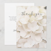 Elegante witte bloemenflat dank u kaart (Voorkant / Achterkant)