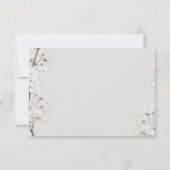 Elegante witte bloemengoud QR-code trouw-RSVP RSVP Kaartje (Achterkant)