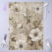 Elegante witte bloemengrunge ontkoppelingspapier tissuepapier (Craft)