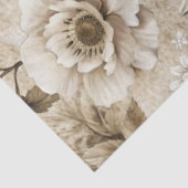 Elegante witte bloemengrunge ontkoppelingspapier tissuepapier (Detail)