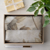 Elegante witte bloemengrunge ontkoppelingspapier tissuepapier (Geschenk)