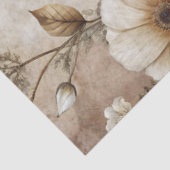 Elegante witte bloemengrunge ontkoppelingspapier tissuepapier (Detail)