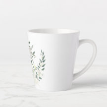 Elegante witte bloemenkrans cup ontwerp