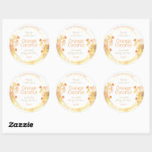 Elegante witte bloemenproduct Verpakking Etiketten (Vel)