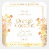 Elegante witte bloemenproduct Verpakking Etiketten (Voorkant)