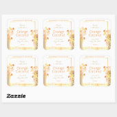 Elegante witte bloemenproduct Verpakking Etiketten (Vel)