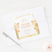 Elegante witte bloemenproduct Verpakking Etiketten (Envelop)