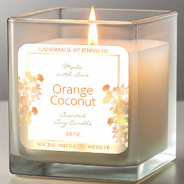 Elegante witte bloemenproduct Verpakking Etiketten