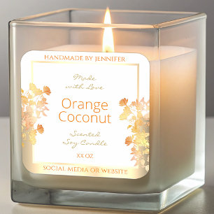 Elegante witte bloemenproduct Verpakking Etiketten