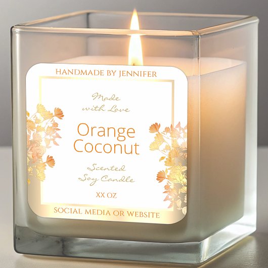 Elegante witte bloemenproduct Verpakking Etiketten