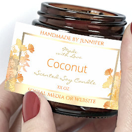 Elegante witte bloemenproduct Verpakking Etiketten