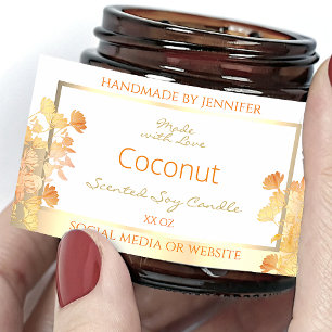 Elegante witte bloemenproduct Verpakking Etiketten