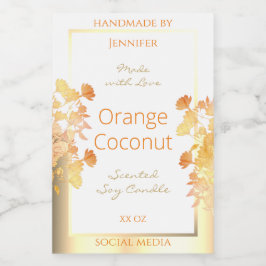 Elegante witte bloemenproduct Verpakking Etiketten