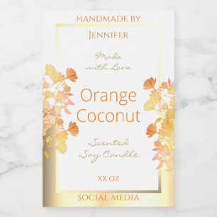 Elegante witte bloemenproduct Verpakking Etiketten