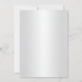 Elegante witte bloemenreceptie Kaart (Achterkant)