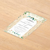 Elegante witte bloementuin islamitische moslim bru acryl uitnodigingen (Laagn)