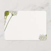 Elegante Witte Bloemige Botanische Bruiloft Informatiekaartje (Achterkant)