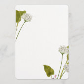 Elegante Witte Bloemige Botanische Bruiloft Kaart (Achterkant)