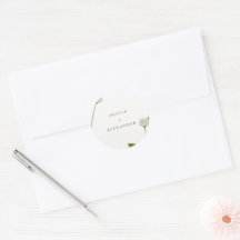 Elegante Witte Bloemige Botanische Bruiloft