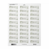 Elegante Witte Bloemige Bruiloft Etiket (Full Sheet)