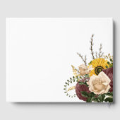 Elegante Witte Bloemige Bruiloft Gastenboek (Achterkant)