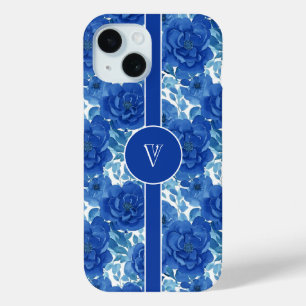 Elegante witte bloemige gepersonaliseerde iPhone-h iPhone 15 Case